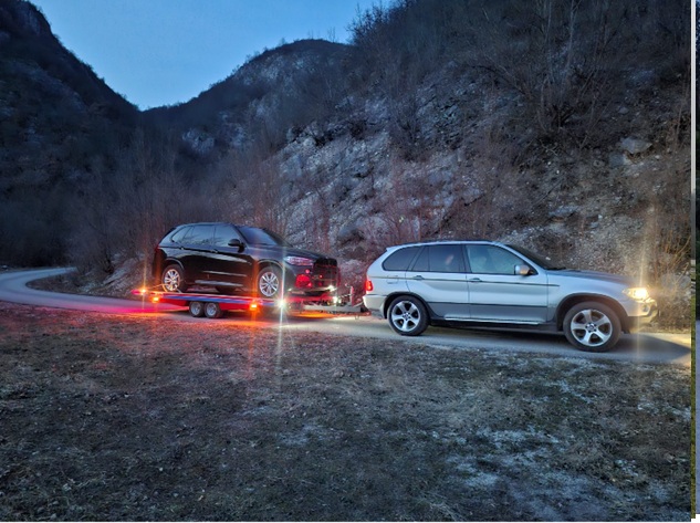 Noćno šlepovanje vozila na planinskom putu - Auto Servis Nešo